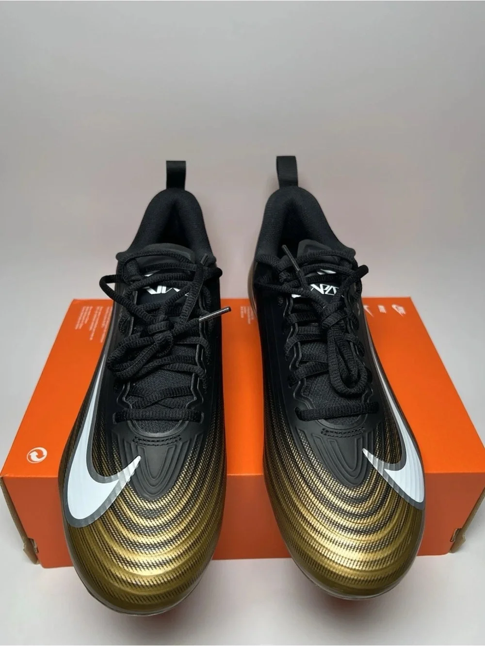 Nike Vapor Speed 3 Pro 360 Black Gold Football Cleats FB3303-003 Men's Size 7